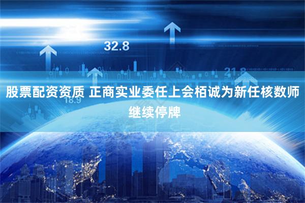股票配资资质 正商实业委任上会栢诚为新任核数师 继续停牌