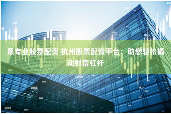 最专业股票配资 杭州股票配资平台：助您轻松撬动财富杠杆